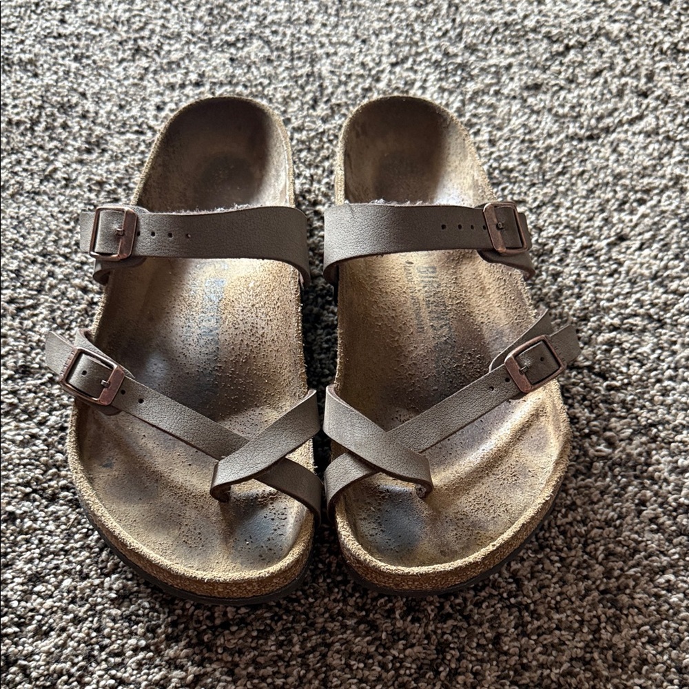 Birkenstock Taupe Double Strap Sandals
